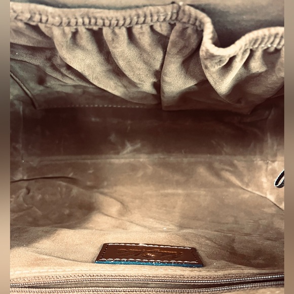 Patricia Nash Gracchi Italian Sketchbok Leather Satchel Handbag Purse - Picture 10 of 11